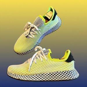 Adidas Deerupt Solar Slime Running Shoes B27779 Mens 9.5 Woman 8